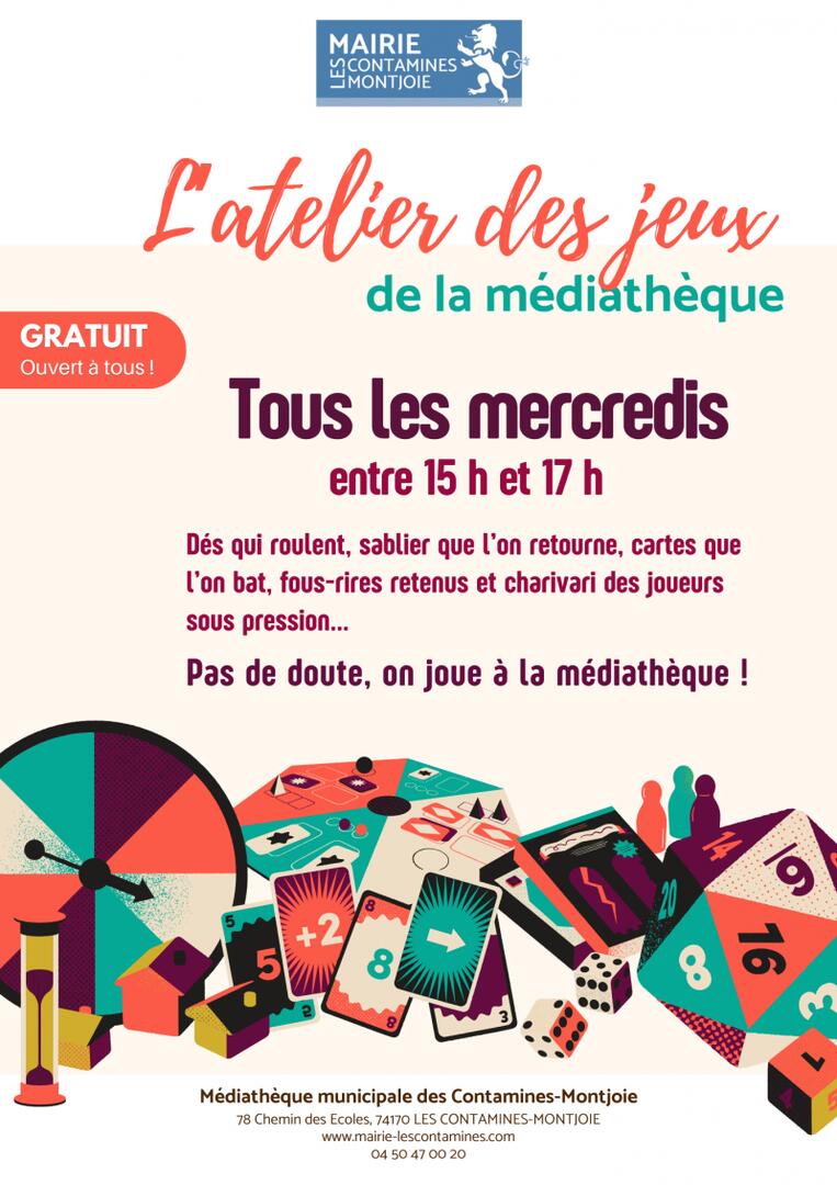 Atelier des jeux médiathèque