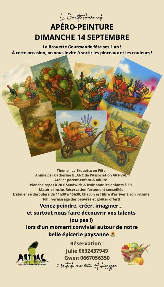 APERO PEINTURE POUR LES 1 AN DE LA BROUETTE GOURMANDE