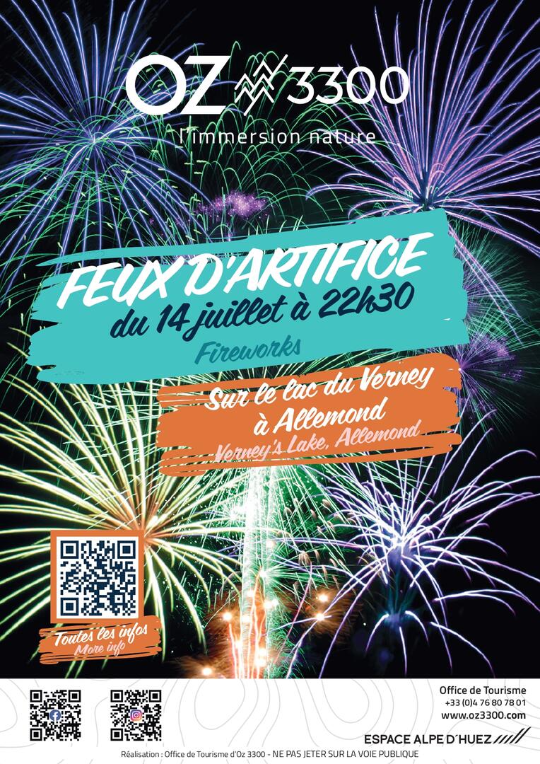 Feu d'artifice du 14 Juillet !_Oz-en-Oisans