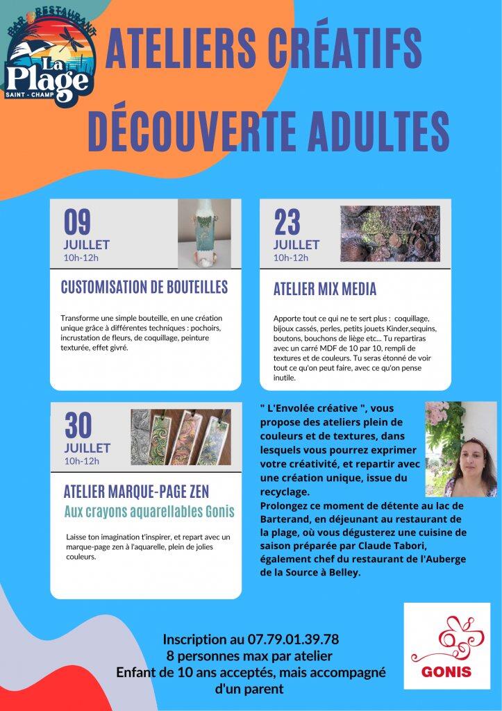 Atelier créatifs adultes au Lac de Barterand_Pollieu