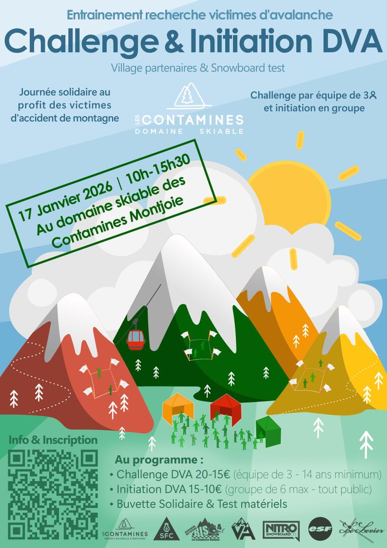 Challenge et initiation DVA sur le domaine skiable_Les Contamines-Montjoie