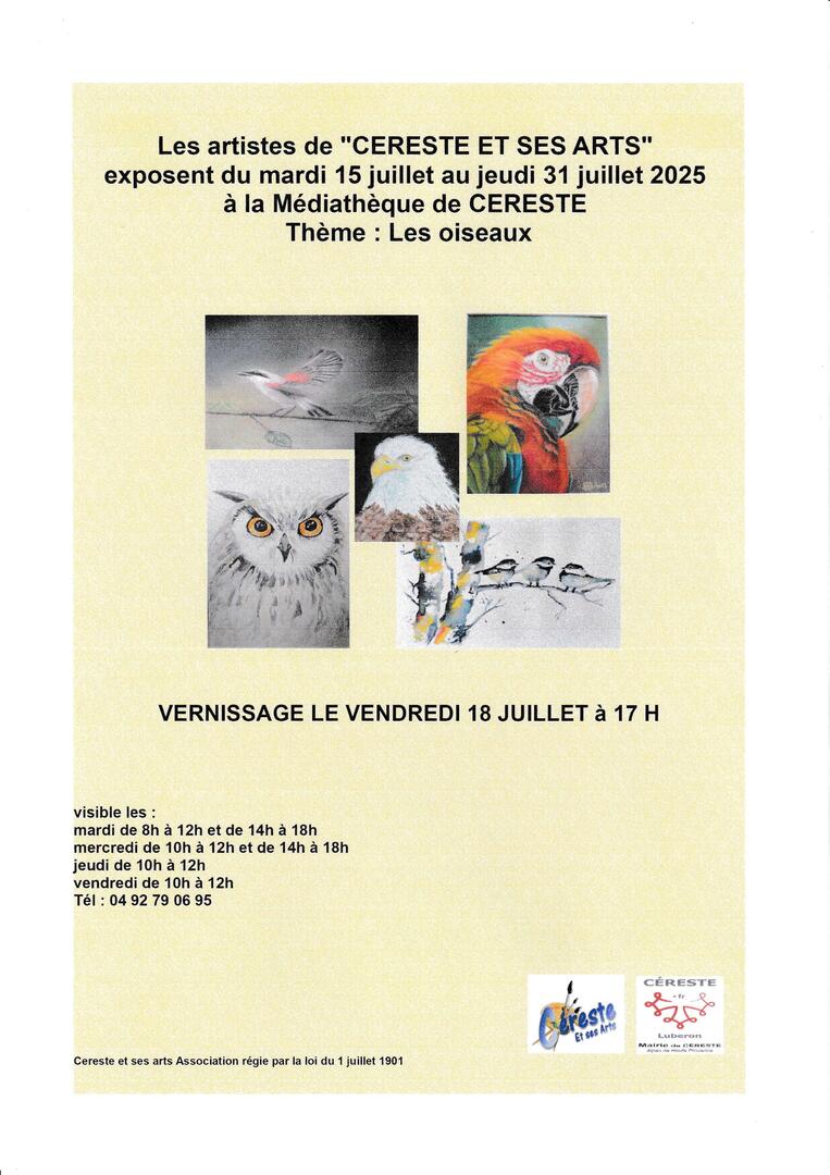 Exposition de peinture - Céreste et ses arts_Céreste