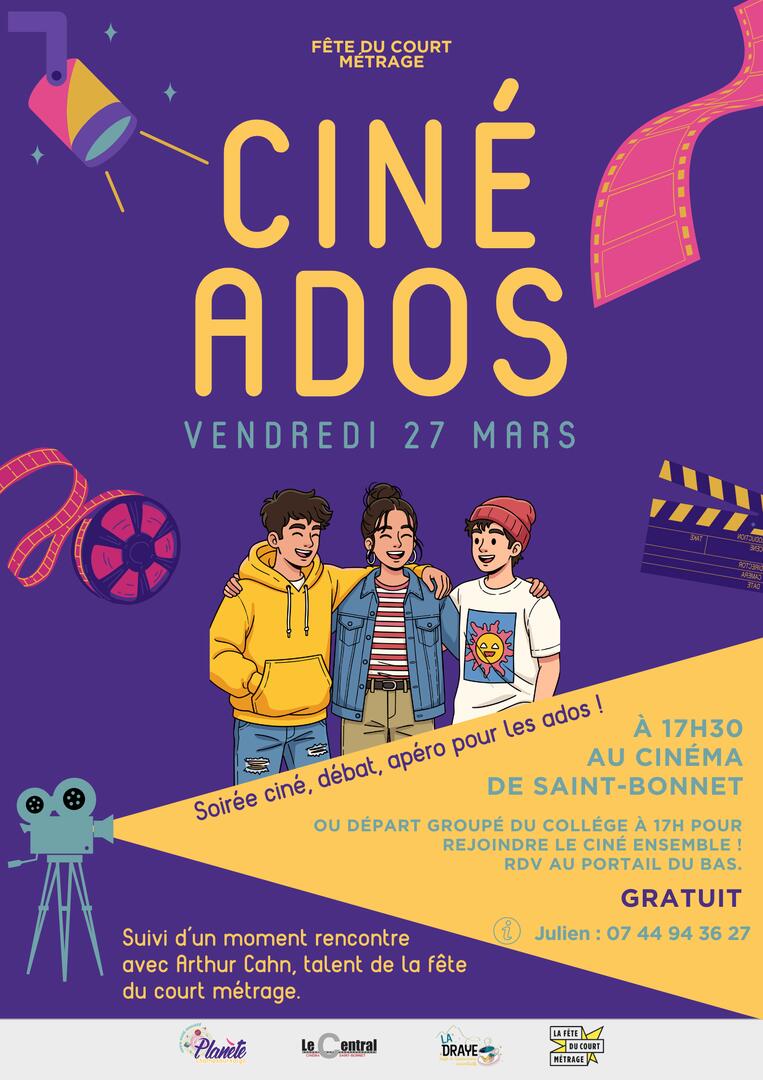 Fête du court métrage 2026, au cinéma de St Bonnet