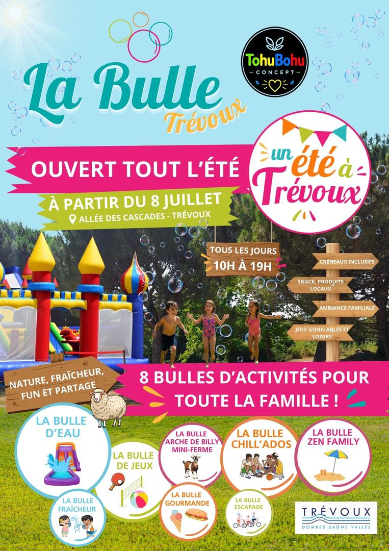 La Bulle Trévoux : parc éphémère de détente de et loisirs