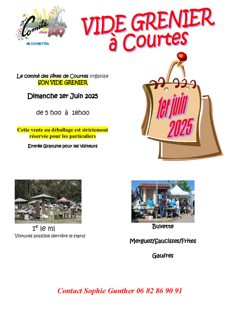 Affiche Vide-greniers 2025_Courtes