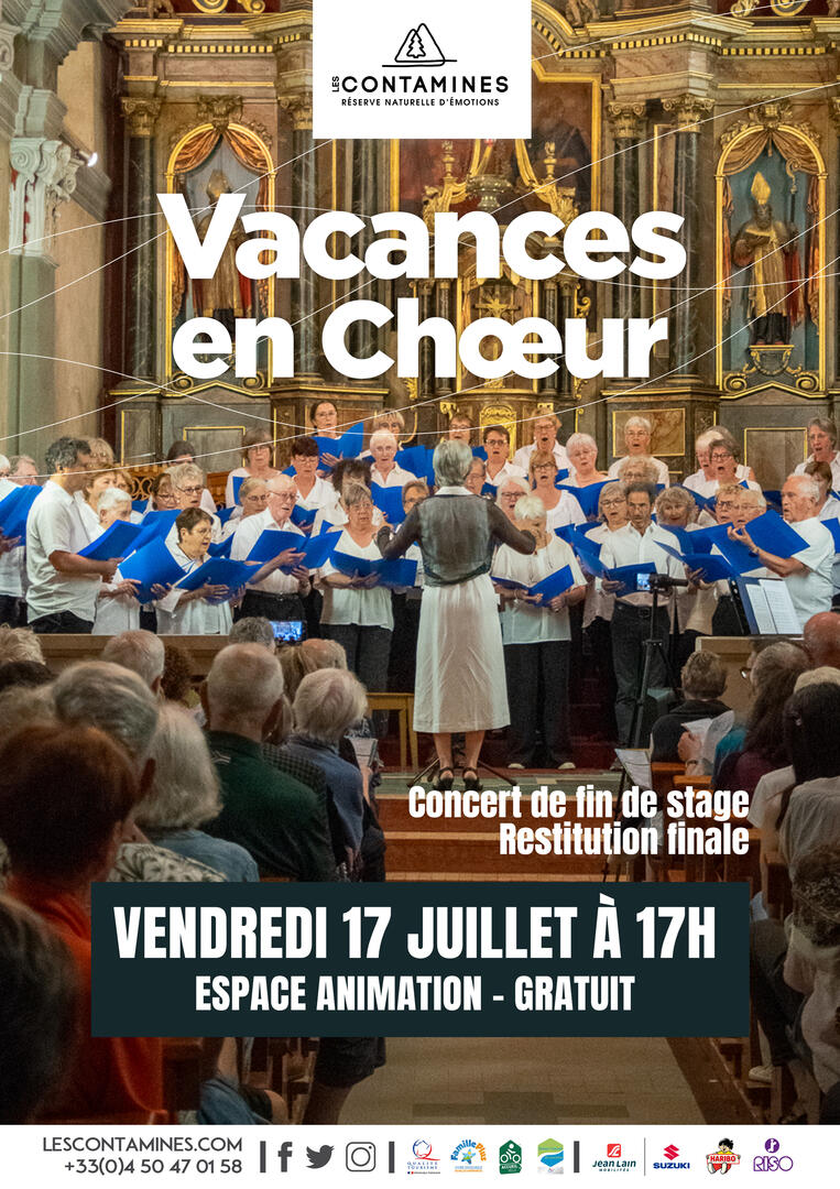 Concert de chant choral avec les choristes de Vacances en Choeur_Les Contamines-Montjoie