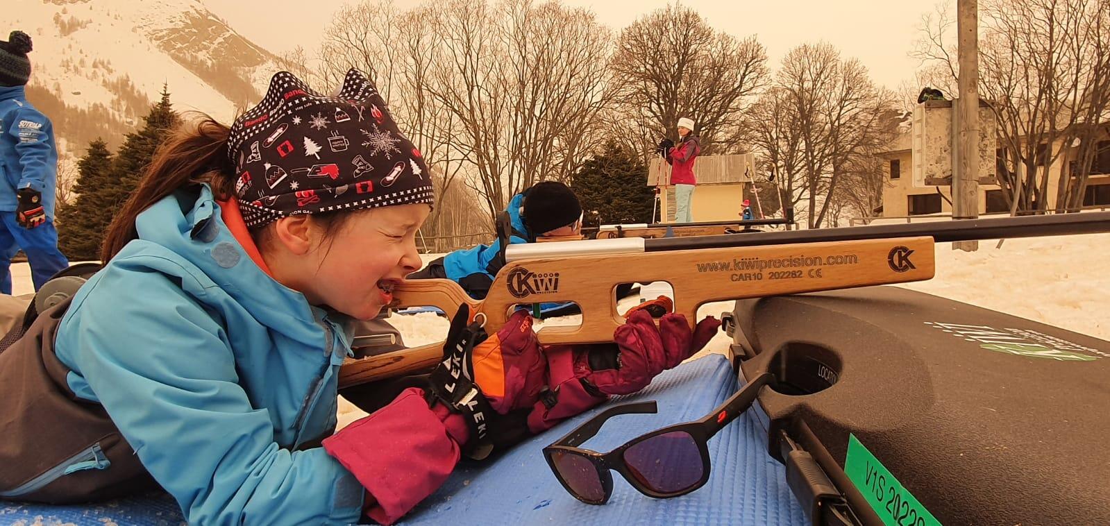 biathlon avec carabine laser