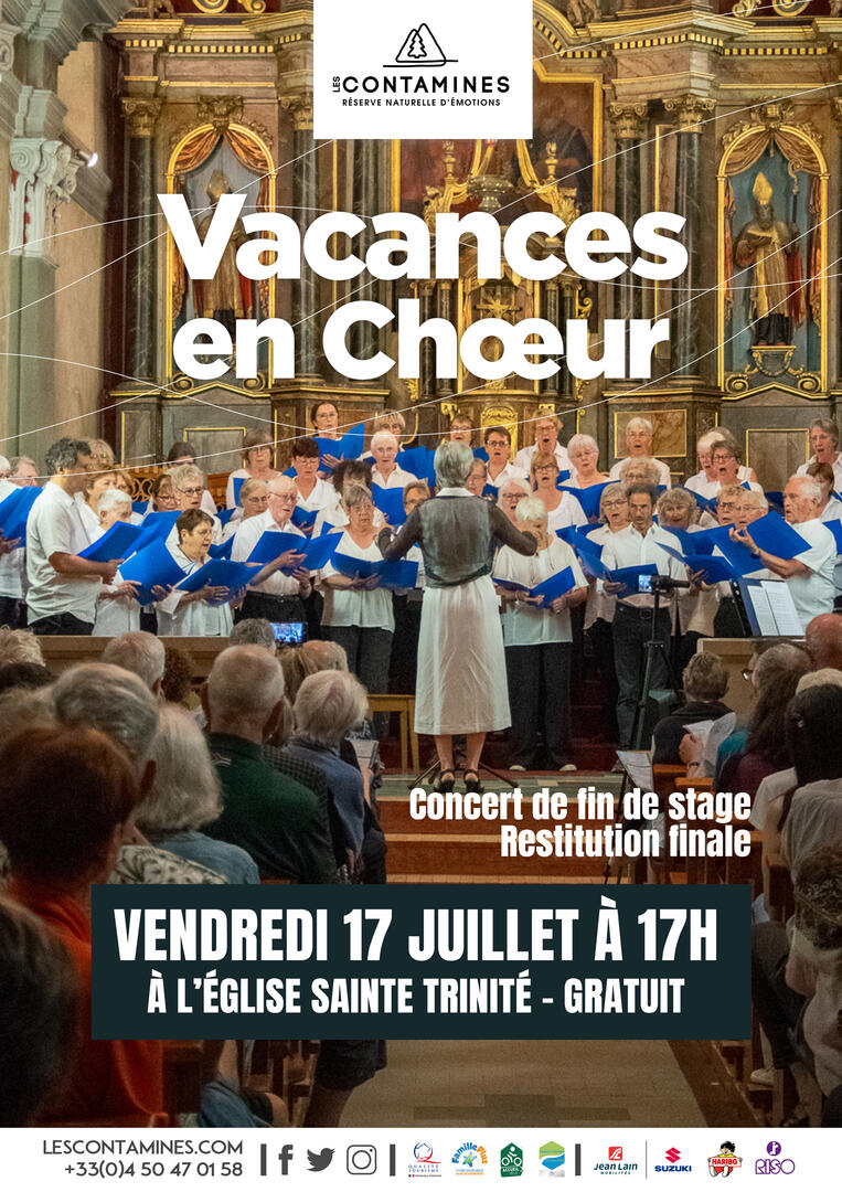Concert de chant choral avec les choristes de Vacances en Choeur_Les Contamines-Montjoie