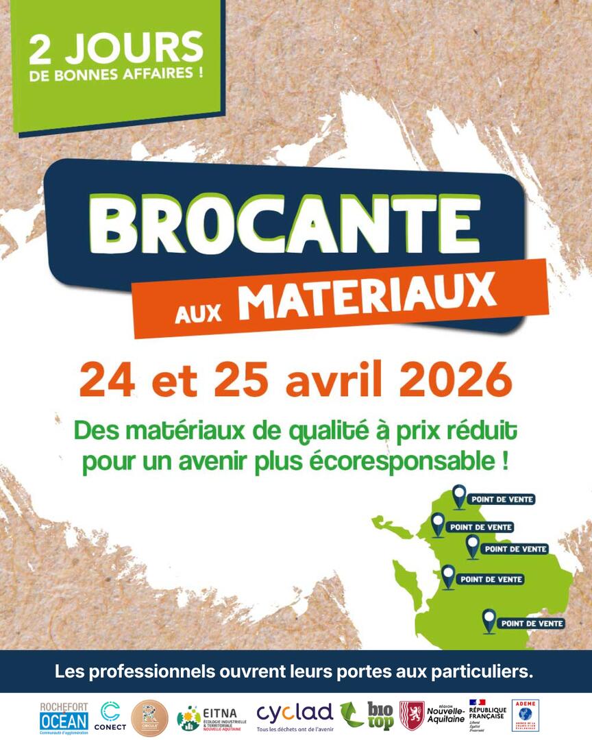Affiche Brocante aux matériaux