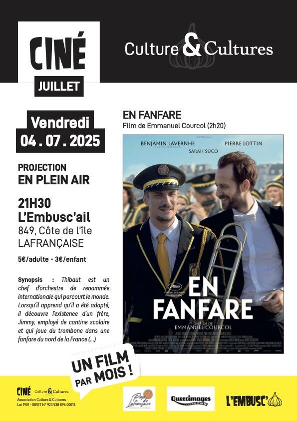 Soirée Cinéma en plein air - Projection du film : En fanfare_Lafrançaise