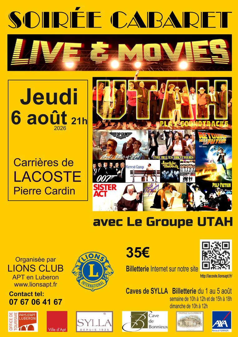 Soirée cabaret " Live & Movies "_Lacoste