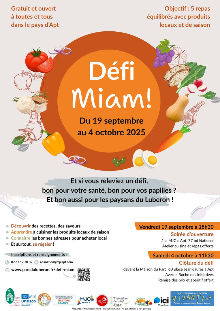 Animation "Défi miam" pour toutes les familles_Apt
