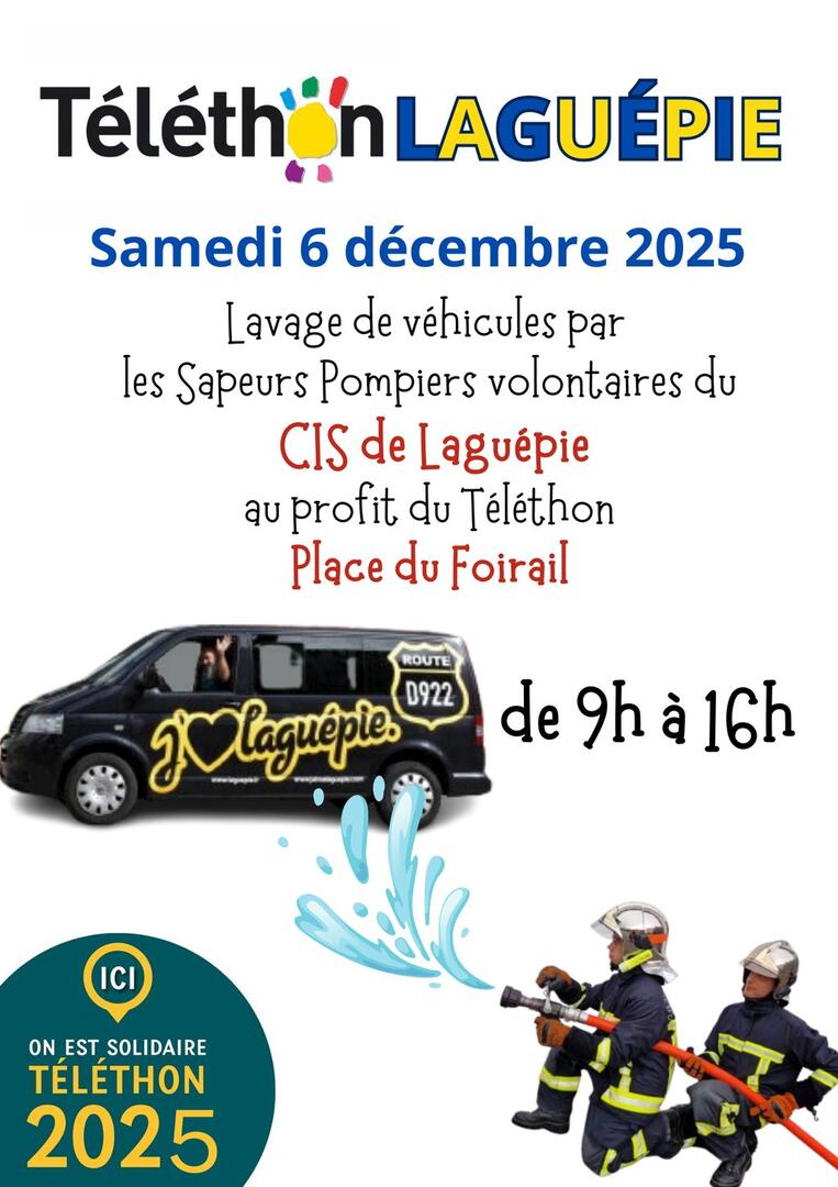 Téléthon par les Pompiers_Laguépie