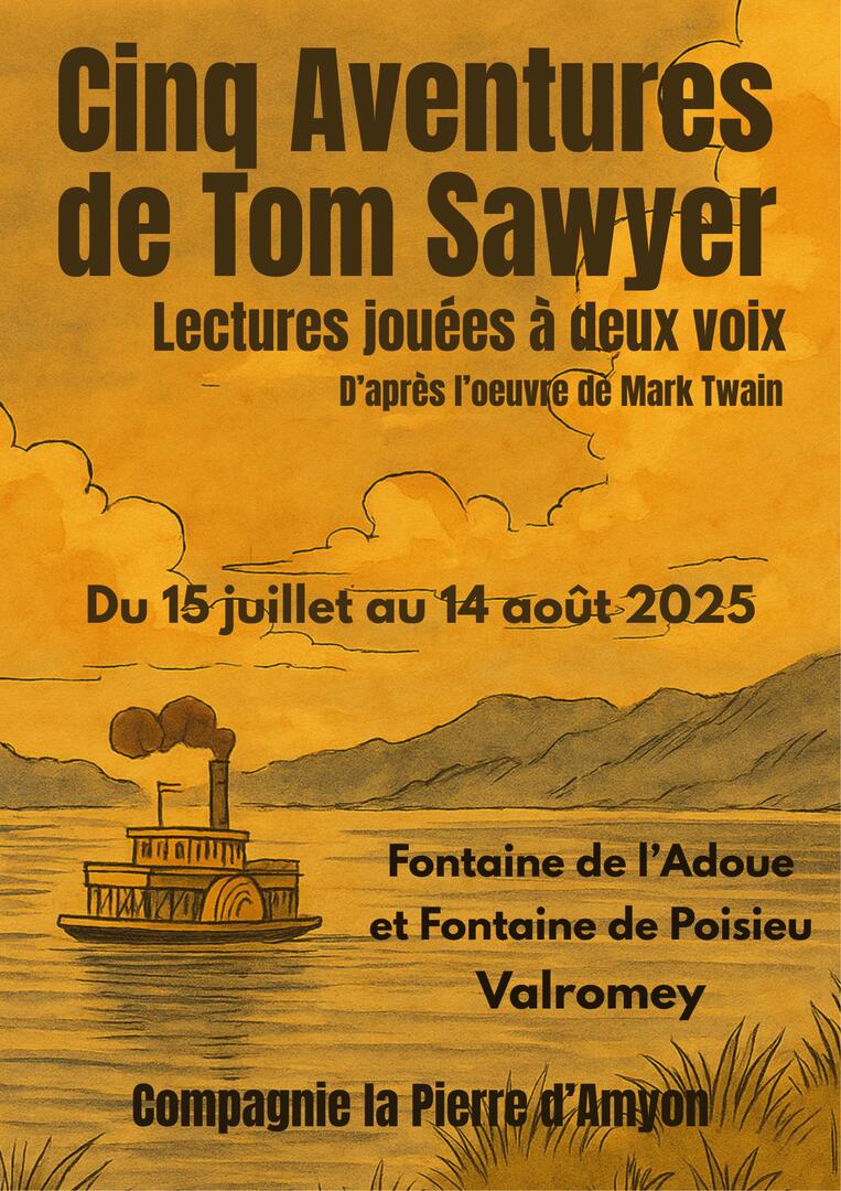 Lecture jouée à deux voix "Les aventures de Tom Sawyer" à la fontaine de l'Adoue avec la Cie La Pierre d'Amyon_Champagne-en-Valromey