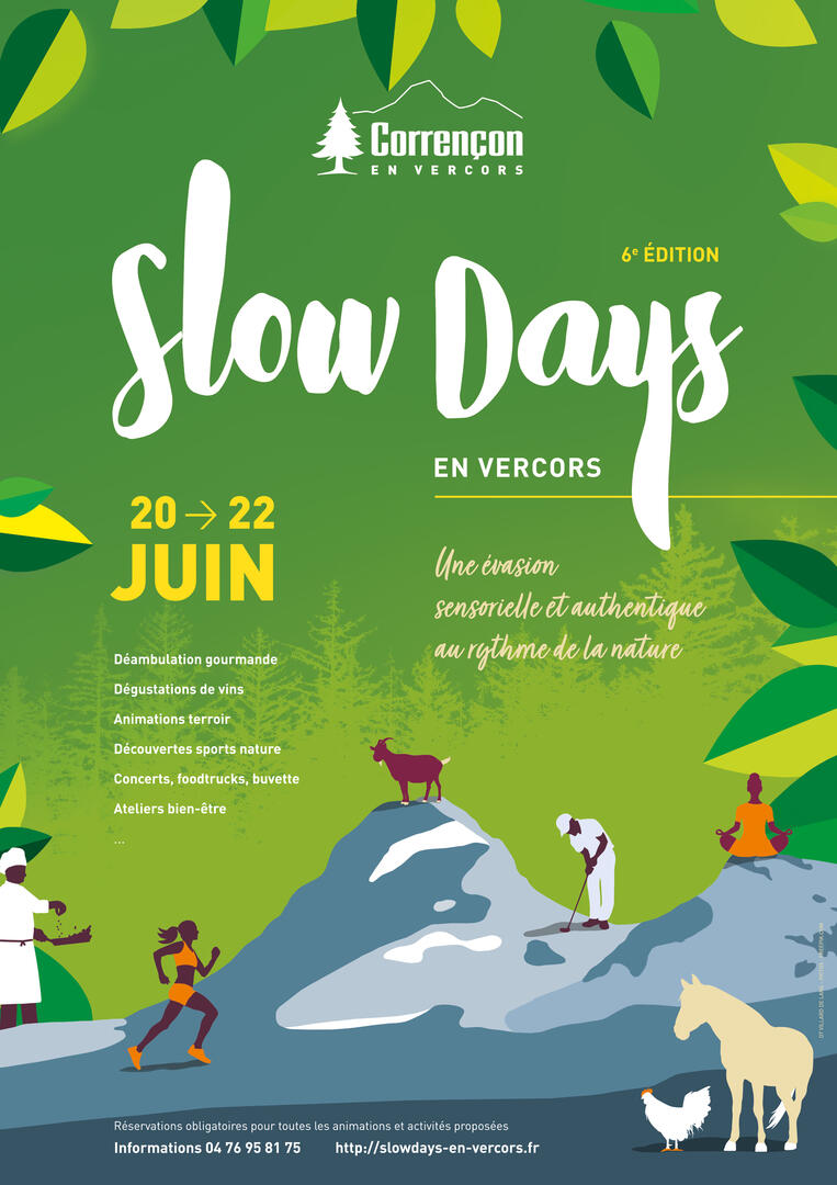 Affiche Slow Days en Vercors 2025