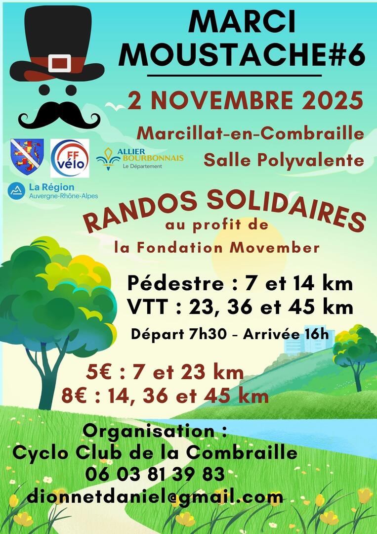 La Marci-Moustache #6 : randonnées pédestres et VTT_Marcillat-en-Combraille
