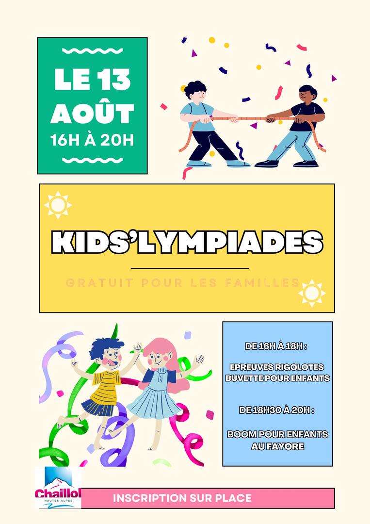 Les Kids'Lympiades + BOOM pour enfants_Saint-Michel-de-Chaillol