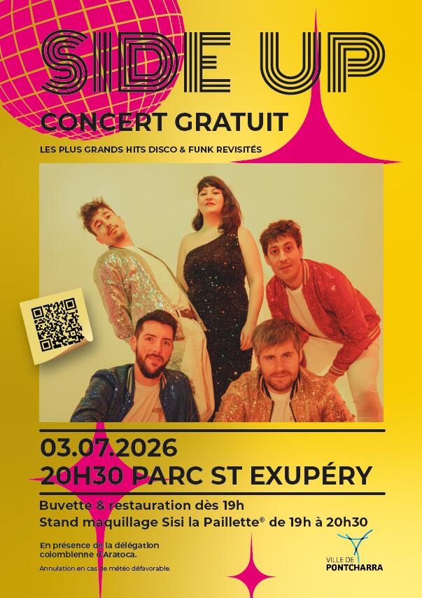 Concert gratuit "SIDE UP", les plus grands hits disco & funk revisités_Pontcharra