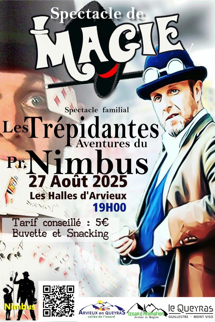 Spectacle Les trépidantes Aventures du professeur Nimbus_Arvieux