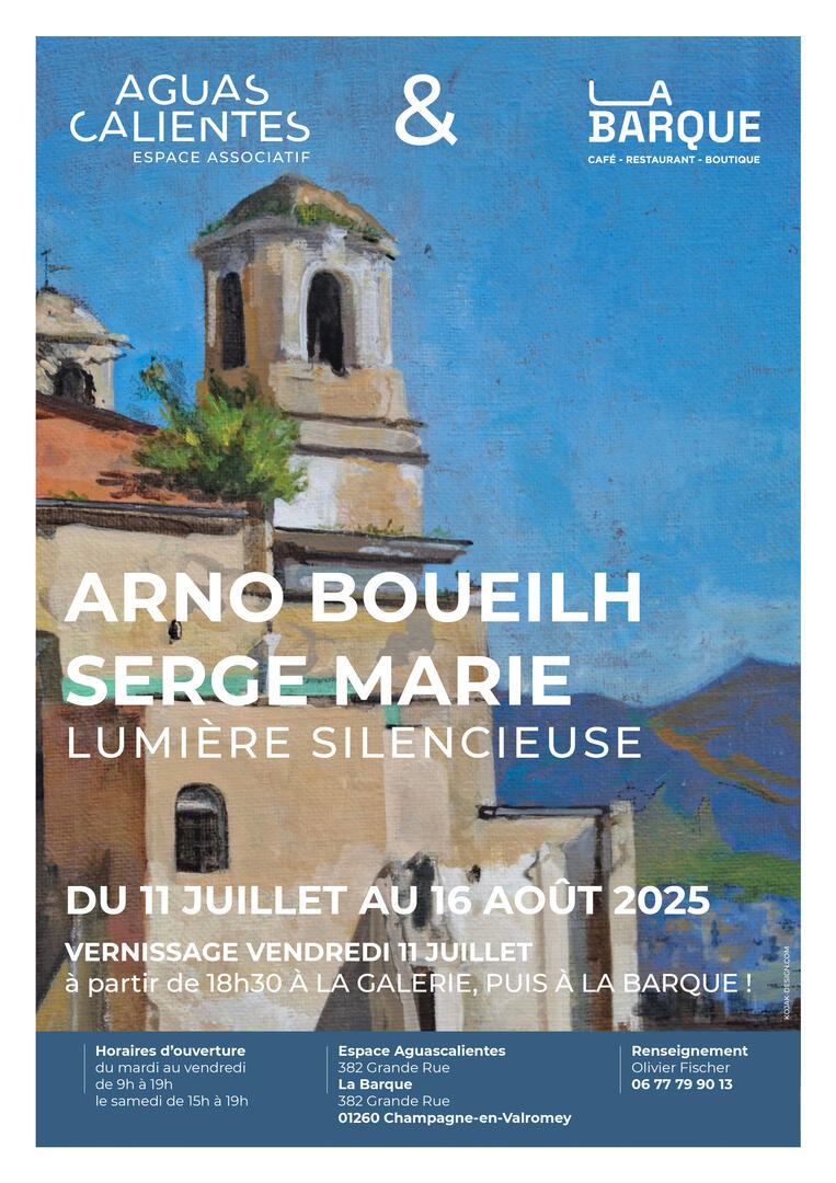 Exposition de peintures de Serge Marie et Arno Boueilh à l'Espace Aguascalientes_Champagne-en-Valromey