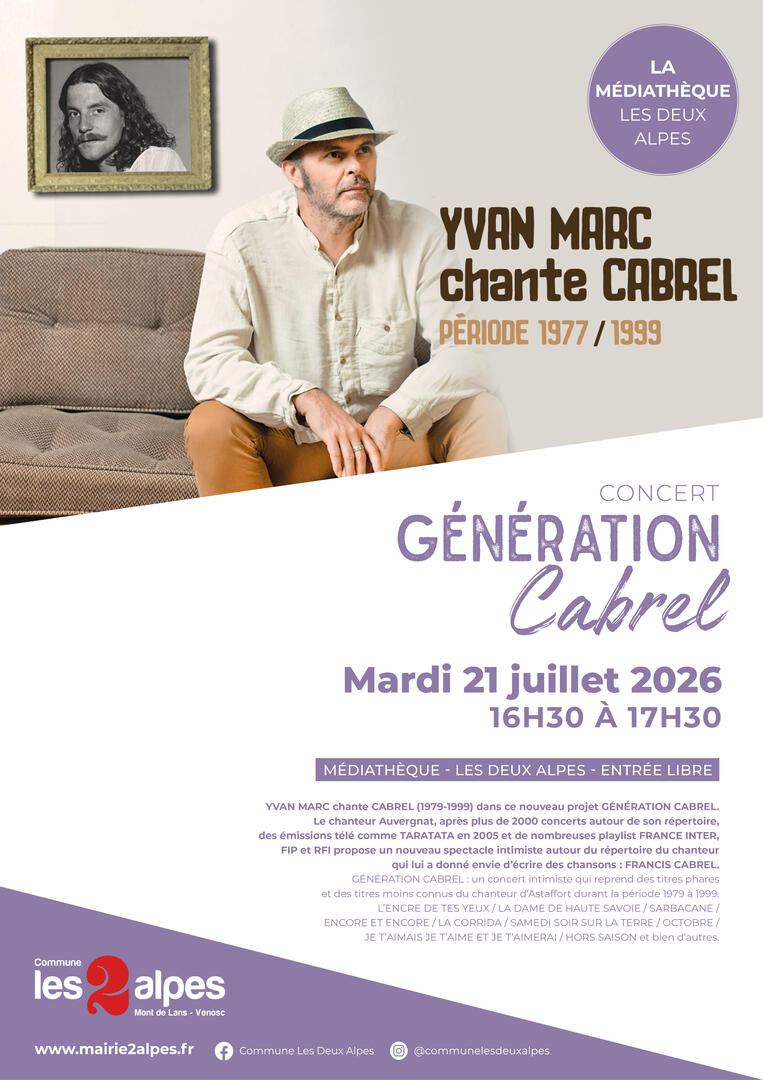 Concert - Génération Cabrel_Les Deux Alpes
