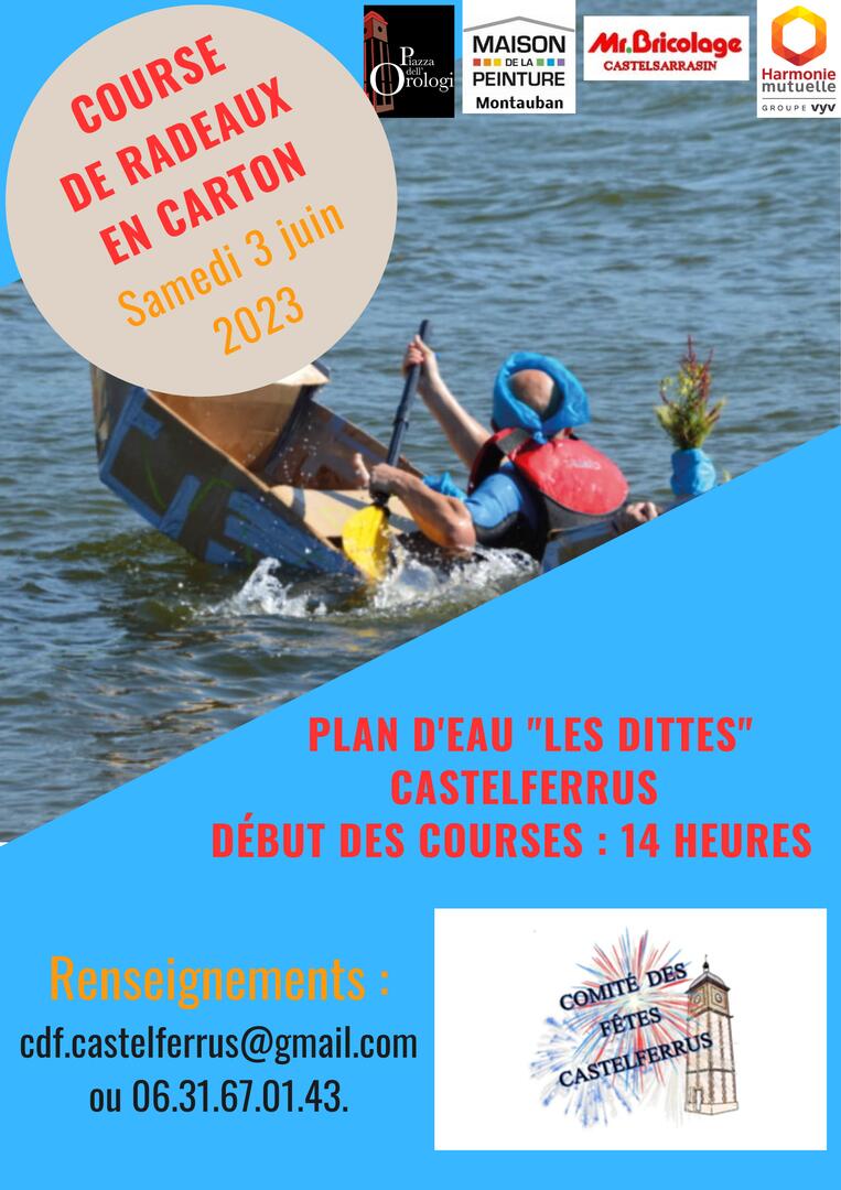 Affiche annonce course radeaux 2023
