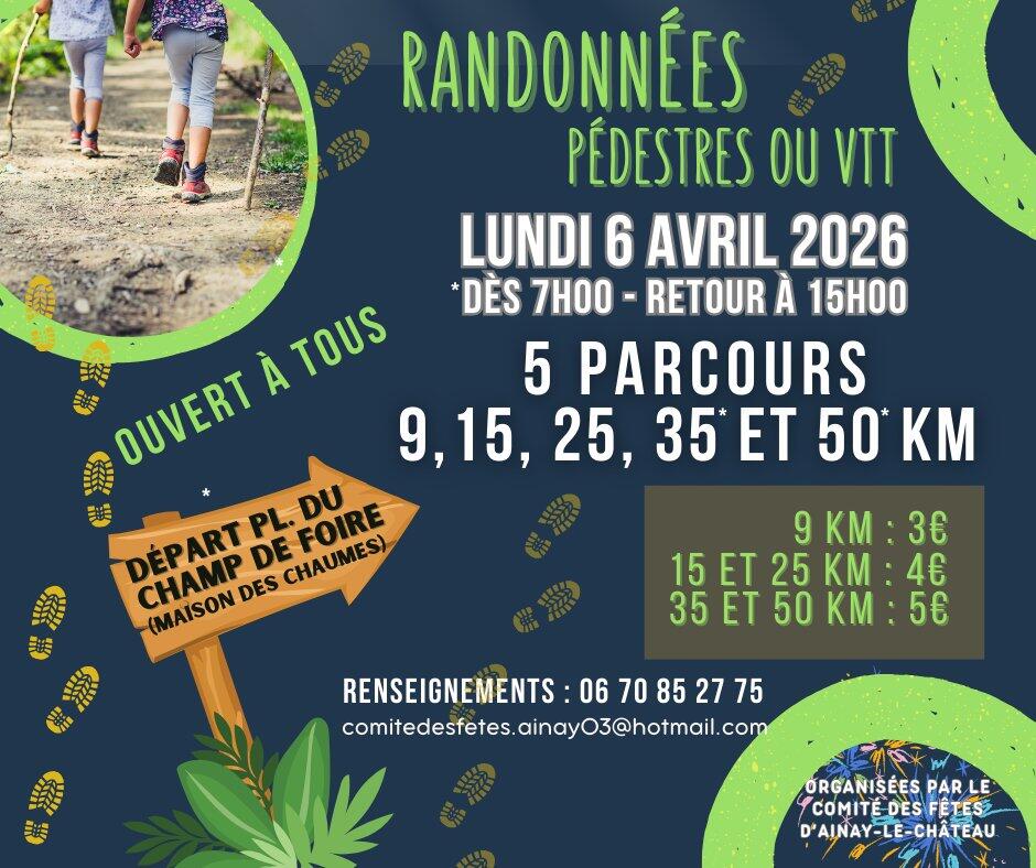 Randonnées pédestres et VTT_Ainay-le-Château