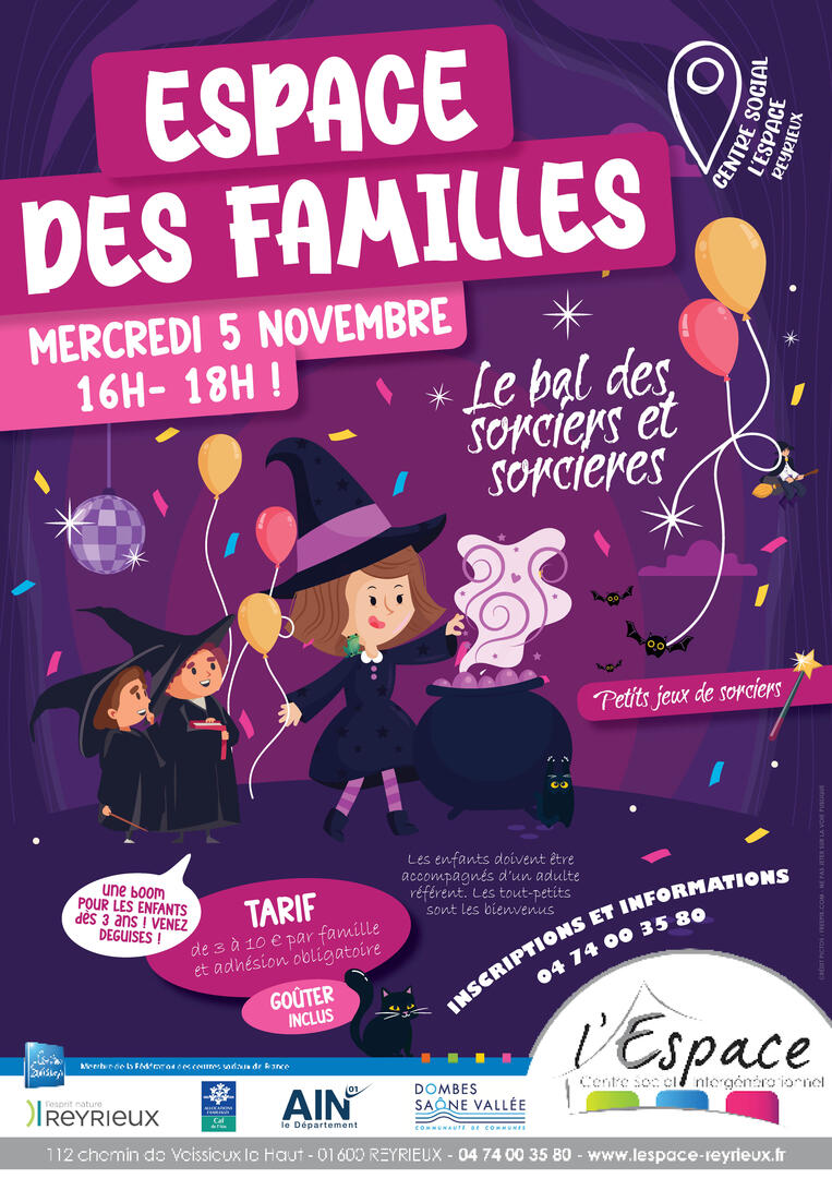 Espace des familles : Bal des sorciers et sorcières - Reyrieux