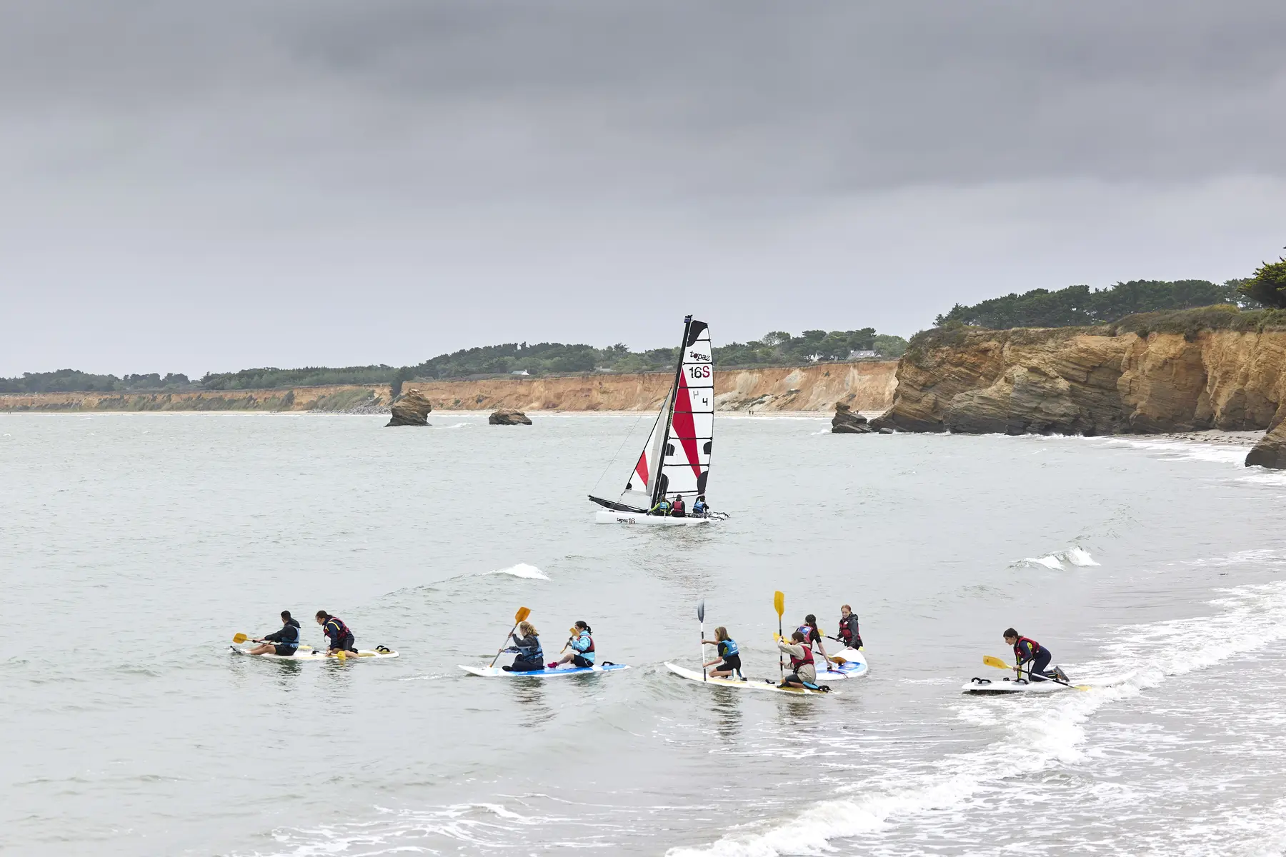 Centre nautique, plage du Poudrantais