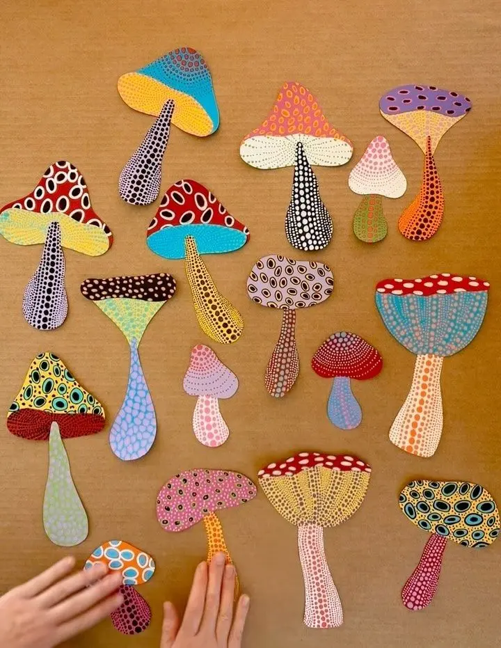 Champignons façon yayoi kusama