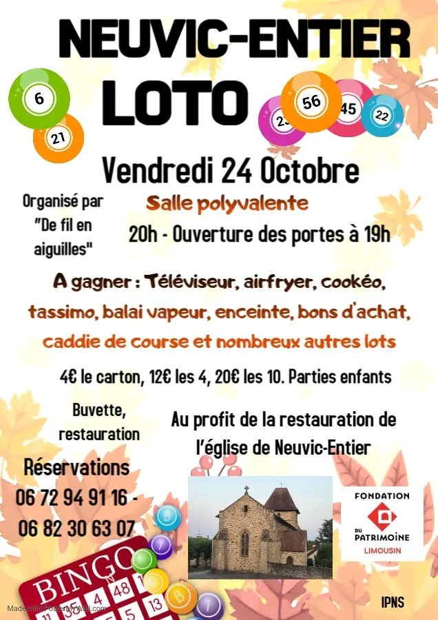 AFFICHE LOTO NEUVIC