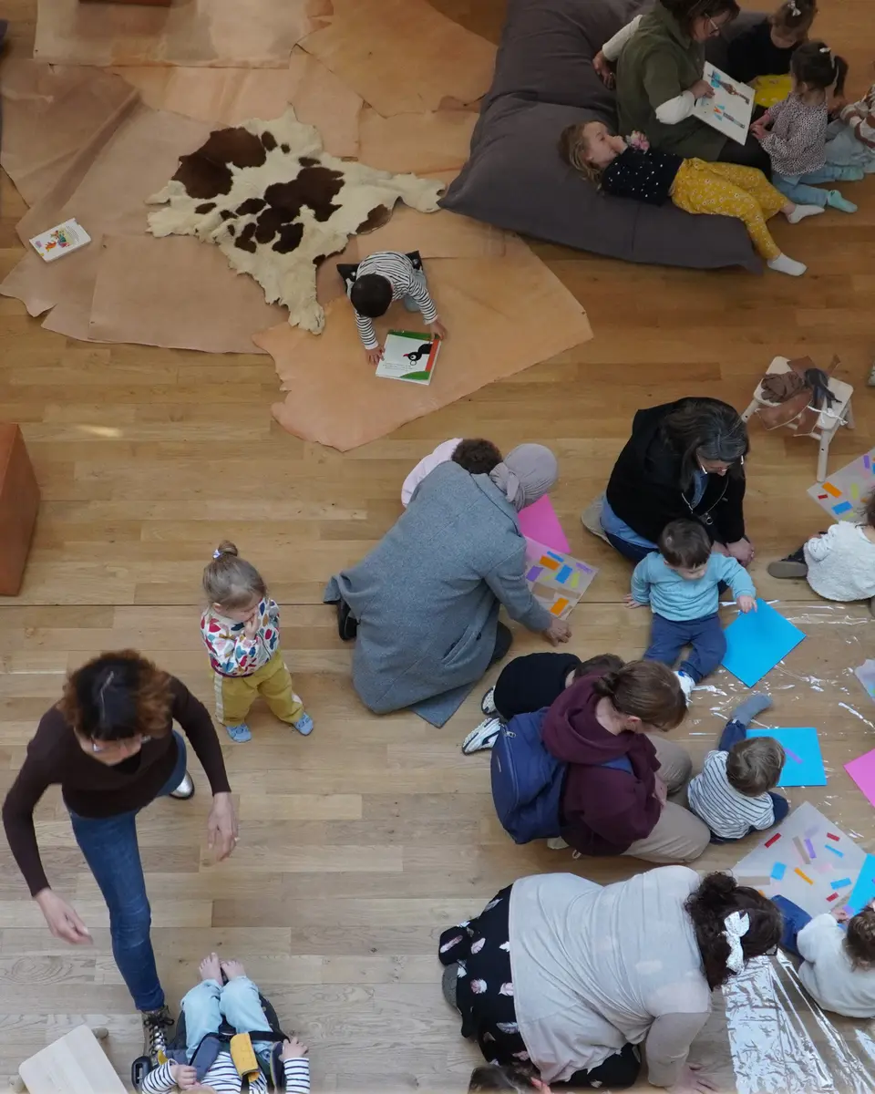 Atelier jeunes enfants lors de l'exposition 