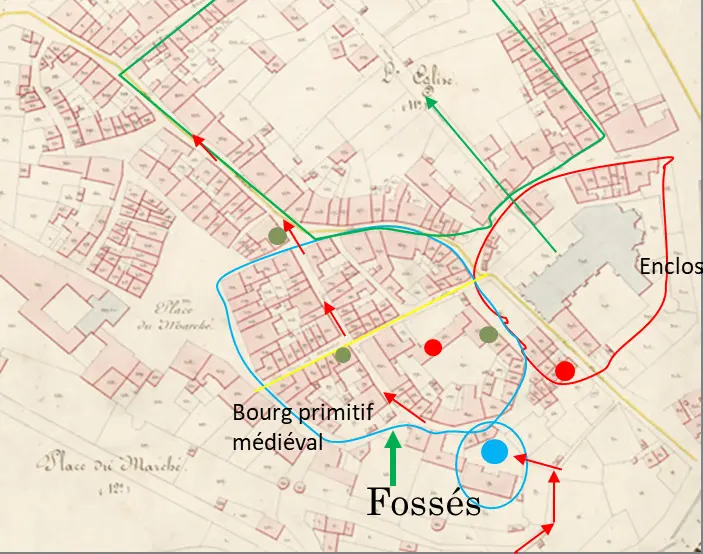 Plan médiéval Le Dorat