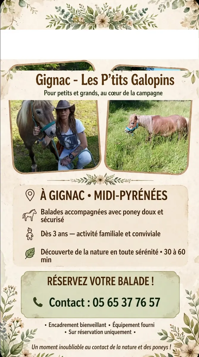 Publicité ferme équestre