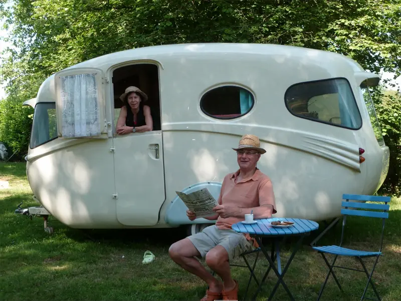 Caravanes de collection au Domaine du Roc - Le Roc Saint-André - Val d'Oust - Morbihan - Bretagne