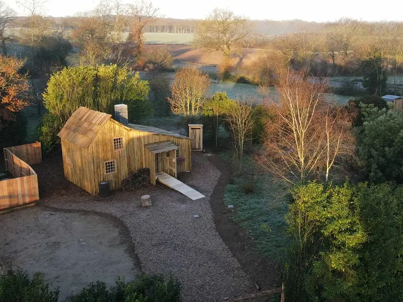 La Petite maison dans la prairie - vue aérienne - Campénéac - Brocéliande