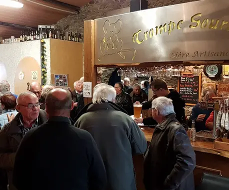 comptoir de la salle de dégustation
