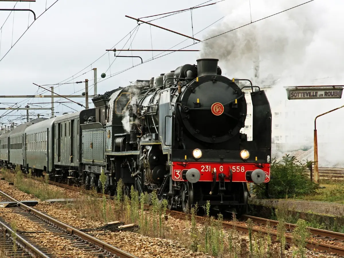 Pacific Vapeur Club - Pacific 231 G 558 Gare de Sotteville-lès-Rouen ©PVC 1200 x 900