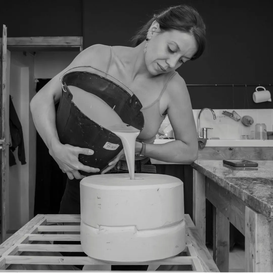 Entre coulage et tessons porcelaine recyclée