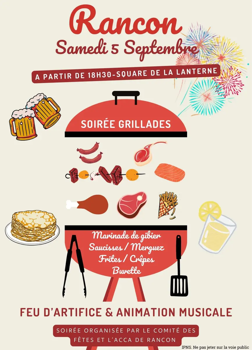 Soirée Grillades RANCON - 5 septembre 2026