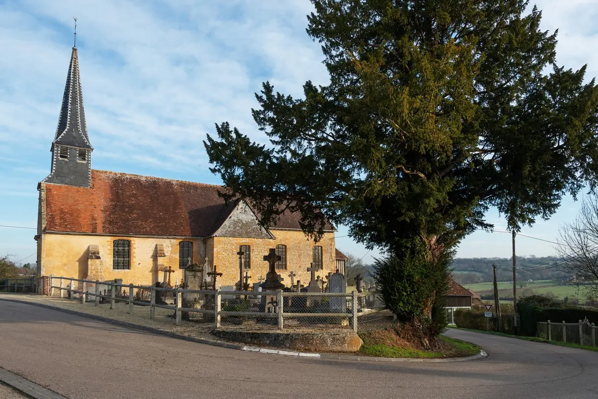ÉGLISE SAINT GEORGES & SAINT FIRMIN - SAINT-GEORGES-EN-AUGE Extérieur