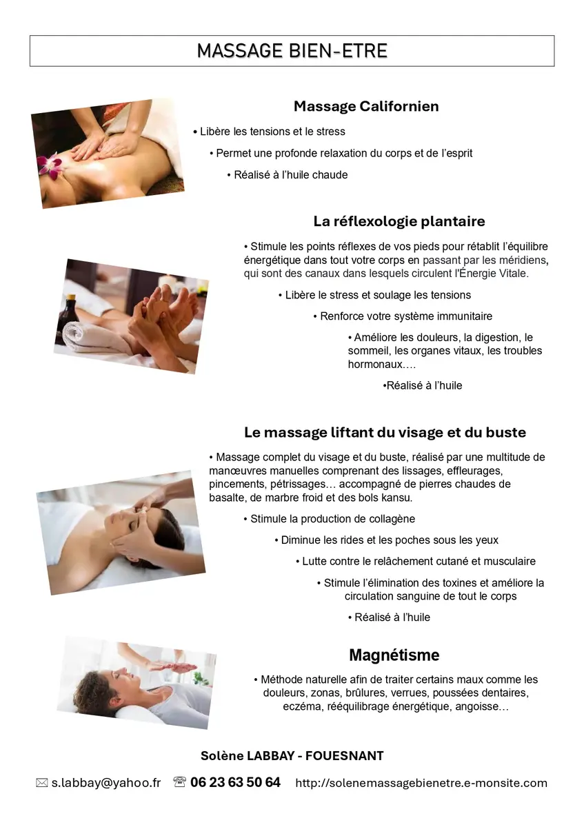 Massages bien-être solène labbay