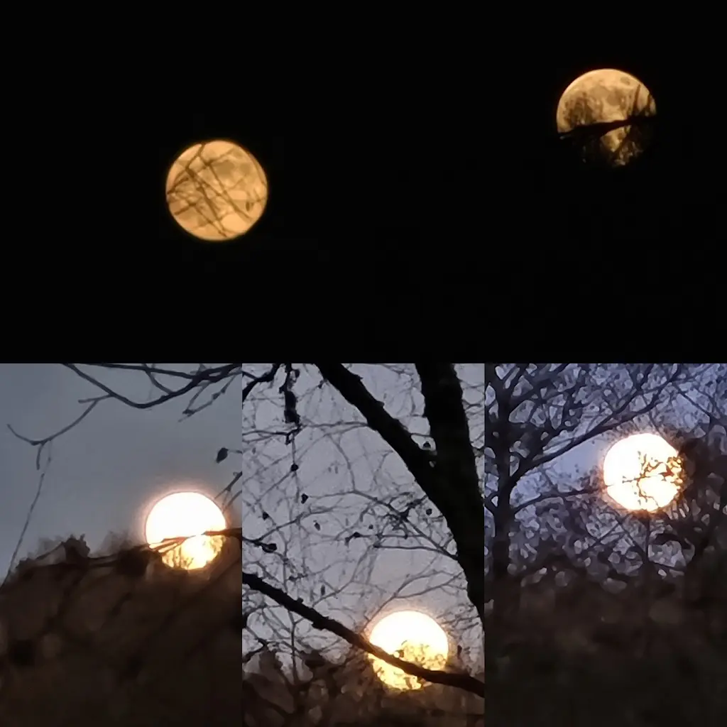 Soirée soleil et pleine lunce