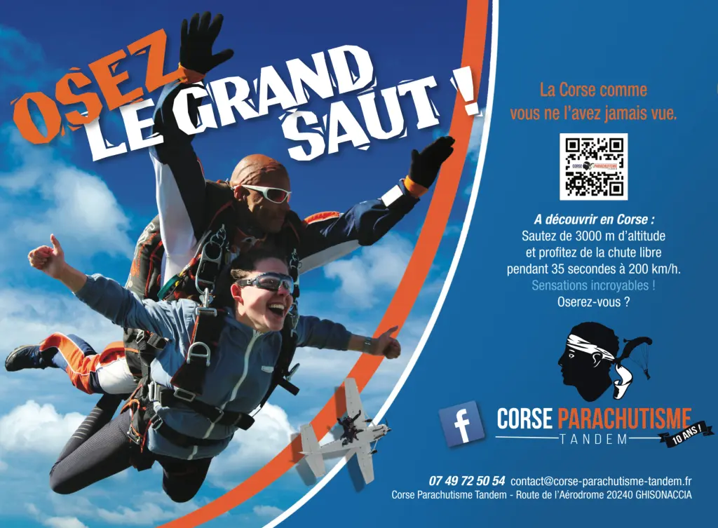 CORSE PARACHUTISME TANDEM