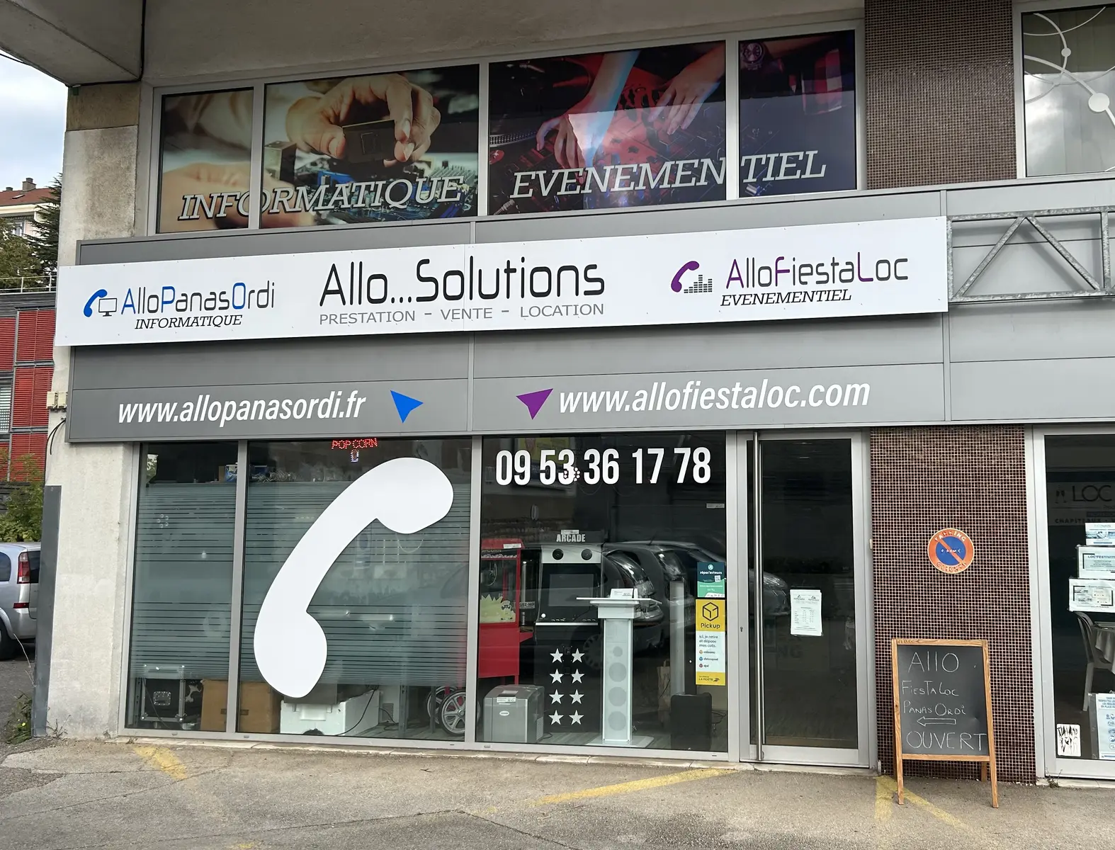 AlloFiestaLoc, votre spécialiste de la location de matériel événementiel et AlloPanasOrdi, votre spécialiste de l'informatique