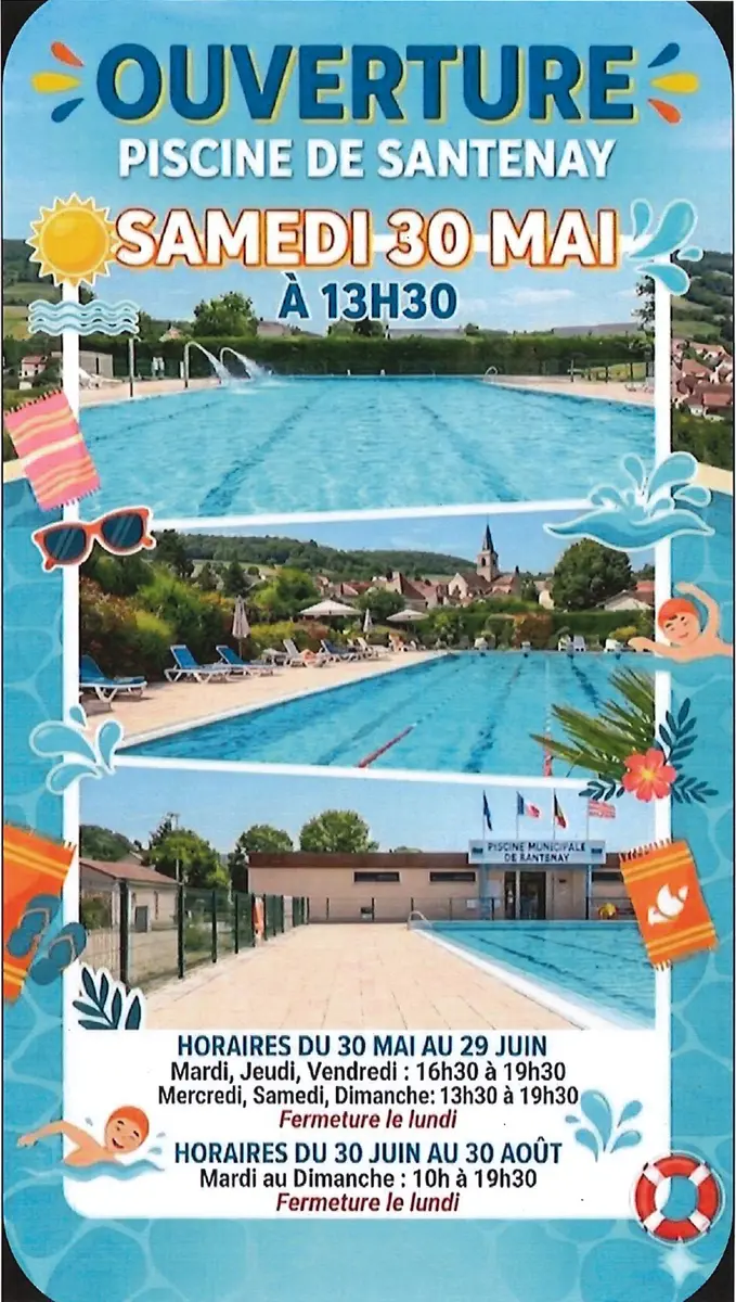Jours et horaires d'ouverture de la piscine