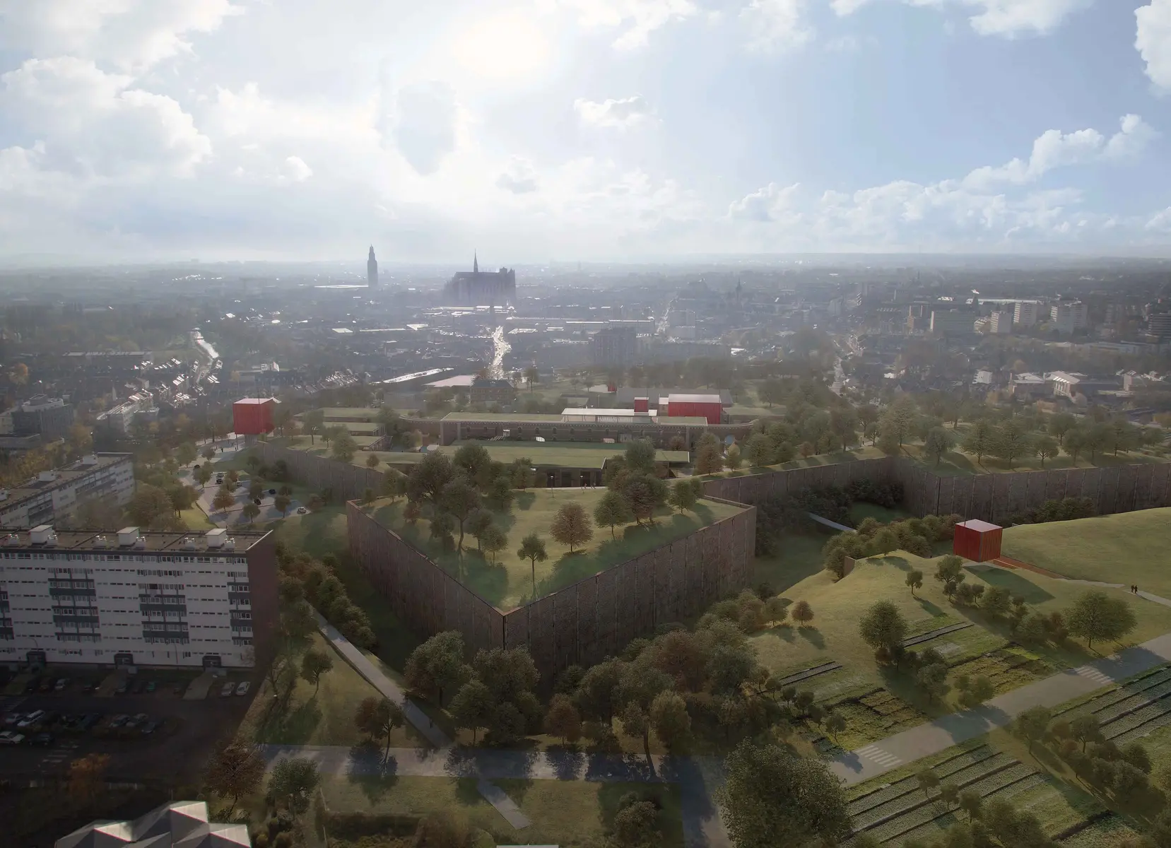 Citadelle - vue aérienne nord sud