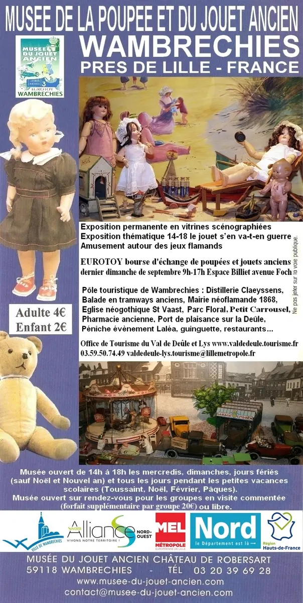 Flyer Musée de la Poupée et du Jouet Ancien Wambrechies