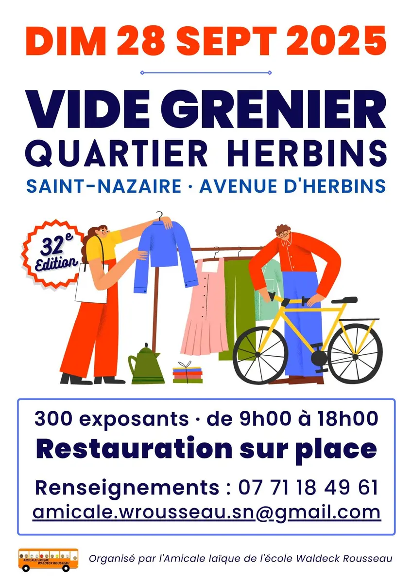 Affiche du Vide grenier d'Herbins
