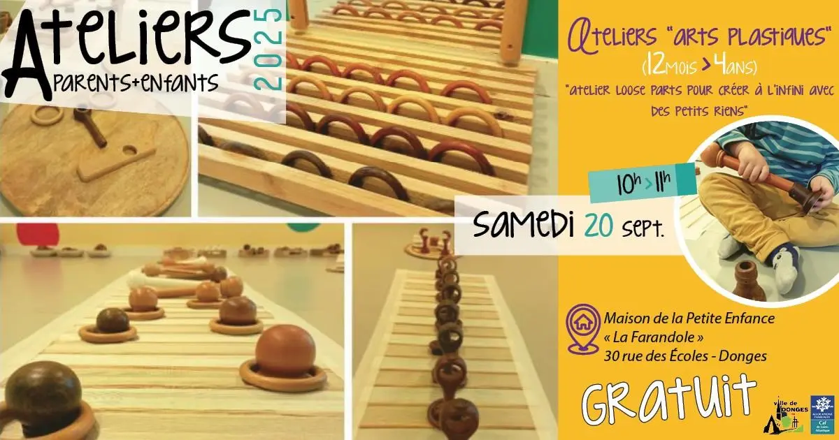 Atelier loose parts pour les enfants de 12 mois à 4 ans